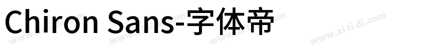 Chiron Sans字体转换